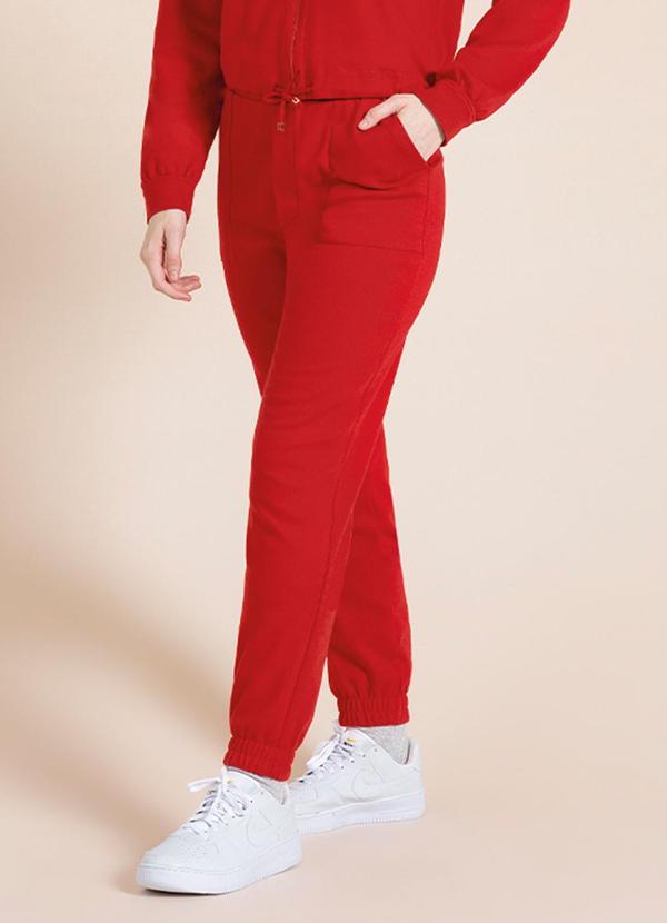 Bjoe - Calça de Moletom Feminina Juvenil Vermelho
