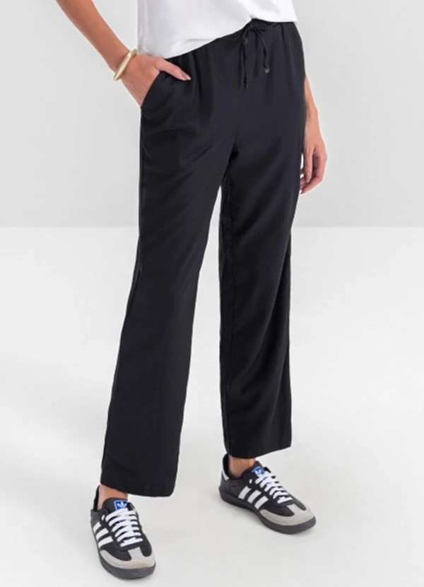 Essendi - Calça de Viscose Feminino Preto