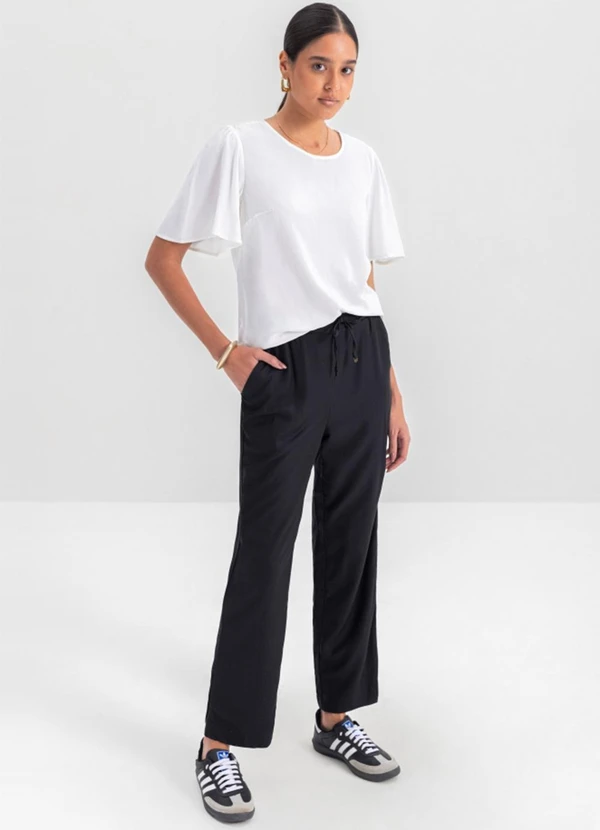 Essendi - Calça de Viscose Feminino  Preto 2