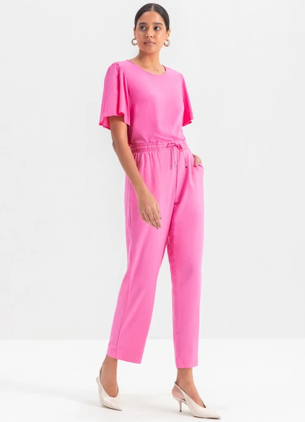 Essendi - Calça de Viscose Feminino  Rosa 3