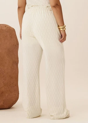 Elegance - Calça Diamond Elástico Cos Off White - ELEGANCE