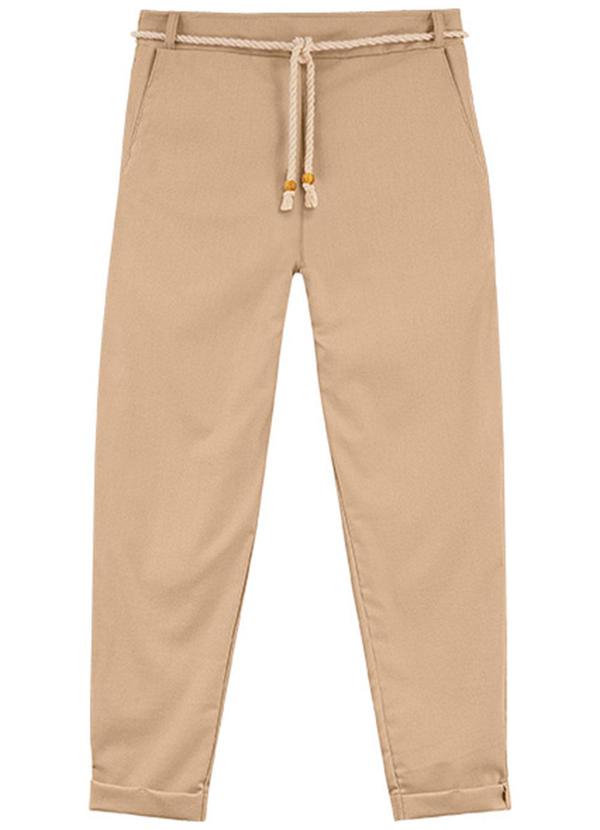 Rezzato - Calça em Linho Estilo Alfaiataria Adulto Marrom 2