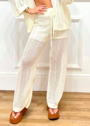 Doce Tom - Calça em Tricot com Forro Branco - DOCE TOM