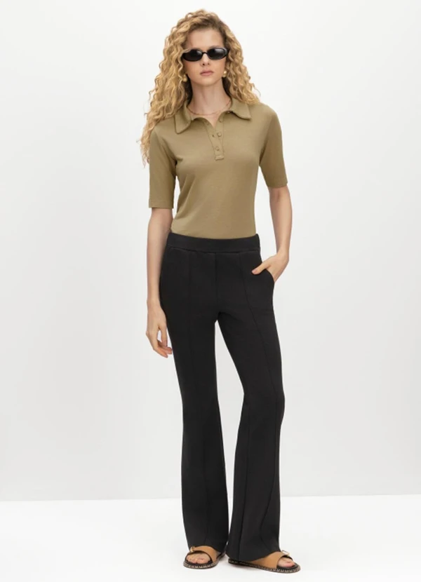 Essendi - Calça Feminina Alfaiataria Preto
