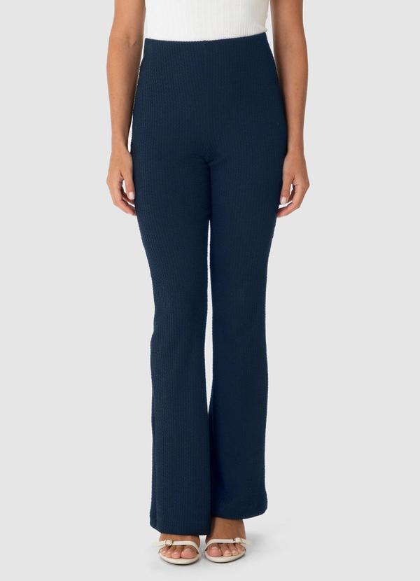 Malwee - Calça Feminina Bootcut Texturizada Azul