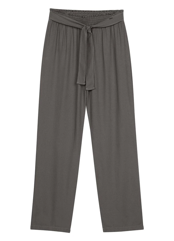 Marialícia - Calça Feminina Clochard com Amarração Cinza 3