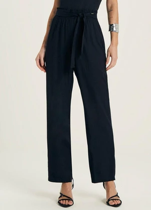 Marialícia - Calça Feminina Clochard com Amarração Preto - MARIALÍCIA