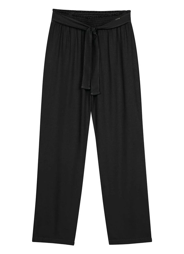 Marialícia - Calça Feminina Clochard com Amarração Preto 4