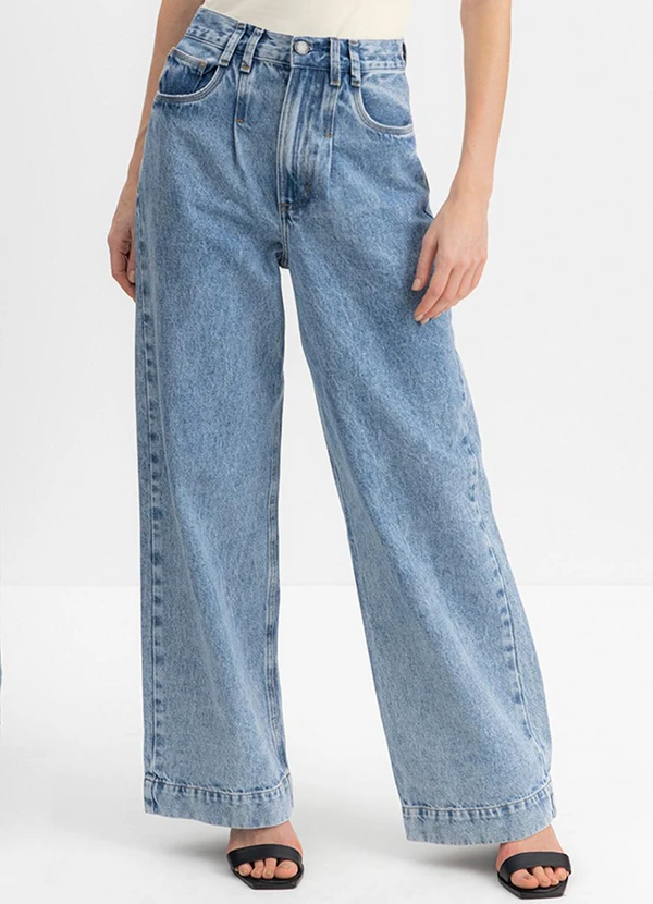 Essendi - Calça Feminina em Jeans Azul