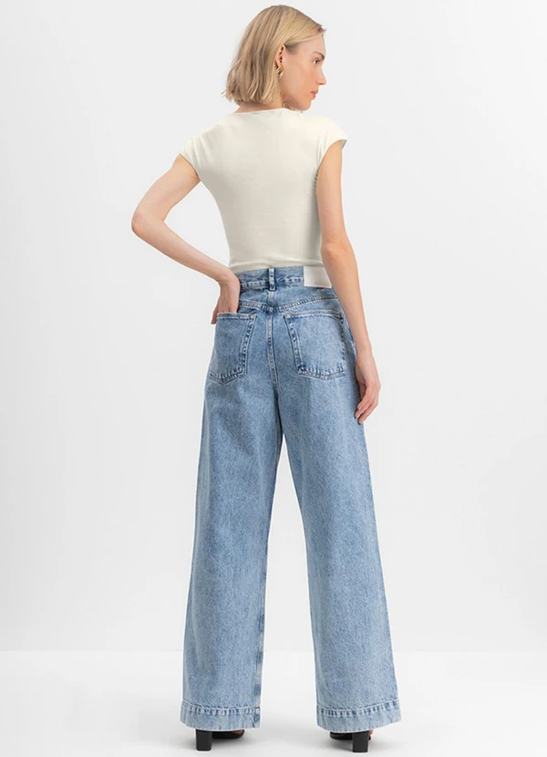 Essendi - Calça Feminina em Jeans Azul 4