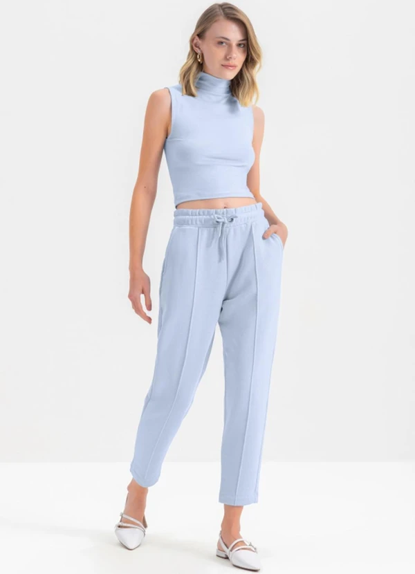 Essendi - Calça Feminina em Moletom Azul