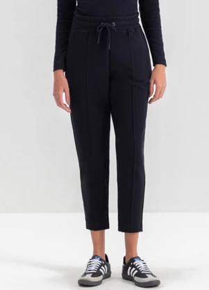 Essendi - Calça Feminina em Moletom  Preto - ESSENDI