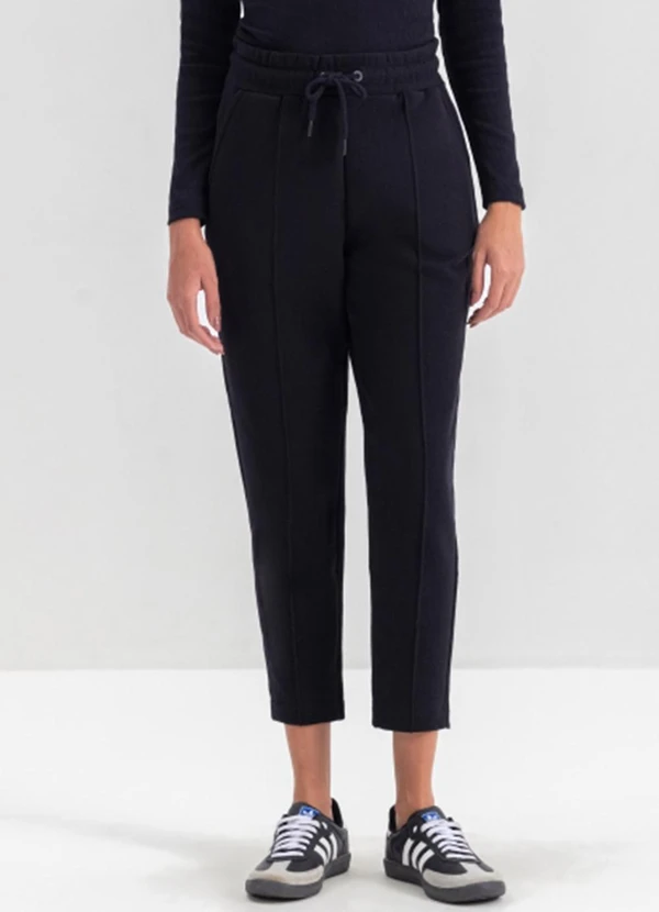 Essendi - Calça Feminina em Moletom  Preto