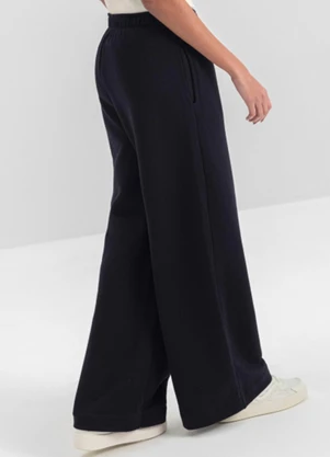 Essendi - Calça Feminina em Moletom  Preto - ESSENDI