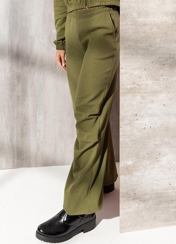 Habana - Calça Feminina em Moletom Verde
