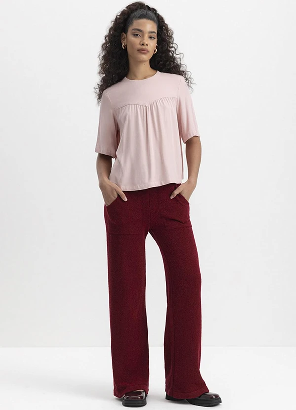 Essendi - Calça Feminina em Tricot Bordô 3