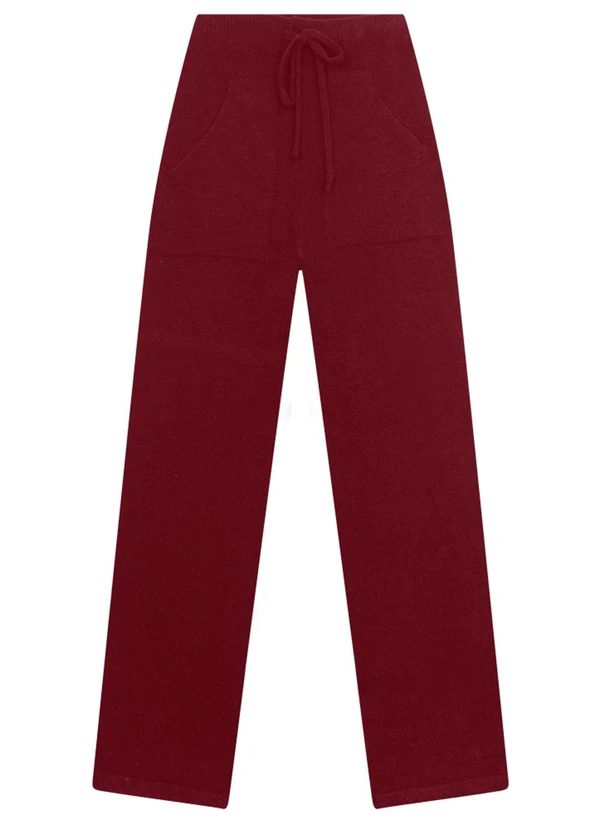 Essendi - Calça Feminina em Tricot Bordô 5