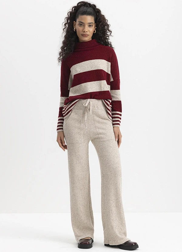 Essendi - Calça Feminina em Tricot Natural 3