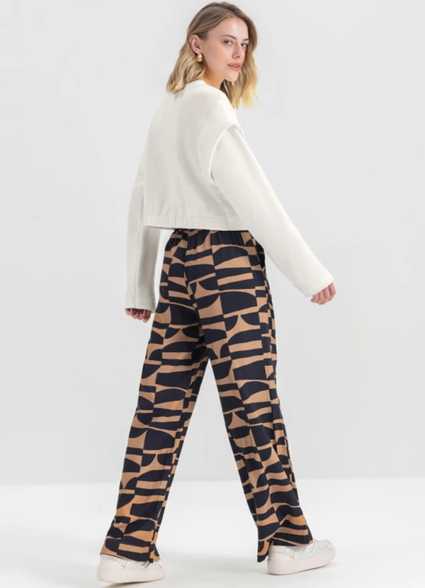 Essendi - Calça Feminina em Viscose  Marrom 4