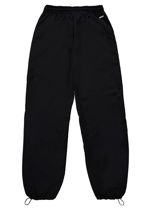 Enfim - Calça Feminina Parachute em Microfibra Preto 4