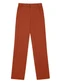 Marialícia - Calça Feminina Reta com Botão Marrom - variação: Marrom