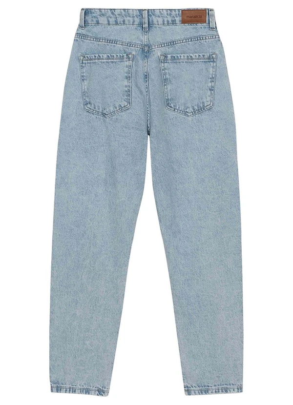Marialícia - Calça Feminina Slouchy Jeans Azul 4