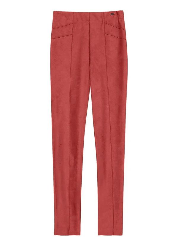 Marialícia - Calça Feminina Suede com Recortes Rosa 3