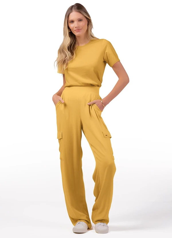 Marialícia - Calça Feminino Adulto Amarelo 3