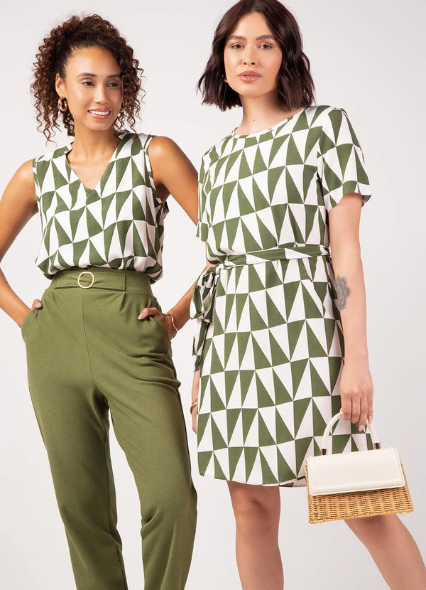 Marialícia - Calça Feminino Adulto Verde 4