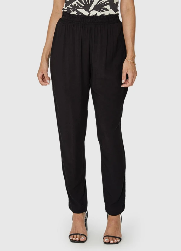 Malwee - Calça Jogger em Viscose Preto