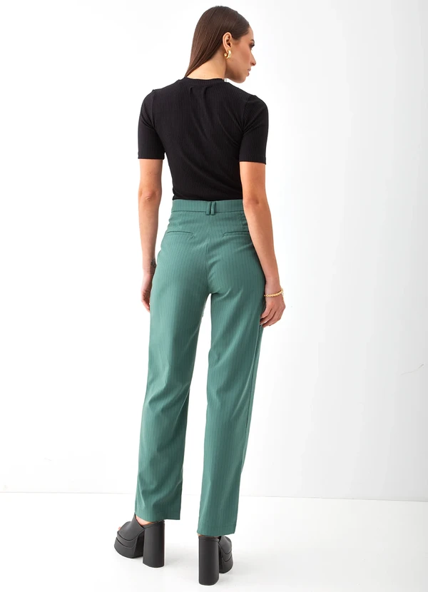 Colcci - Calça Listrada Verde 4