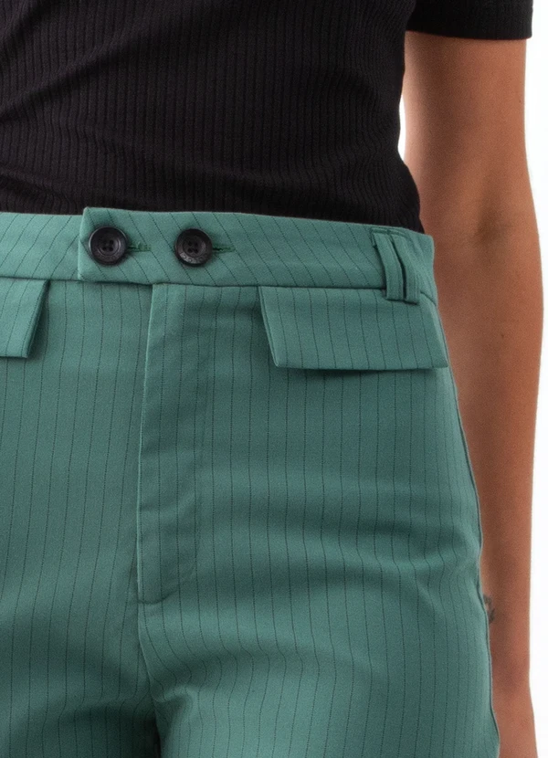 Colcci - Calça Listrada Verde 6