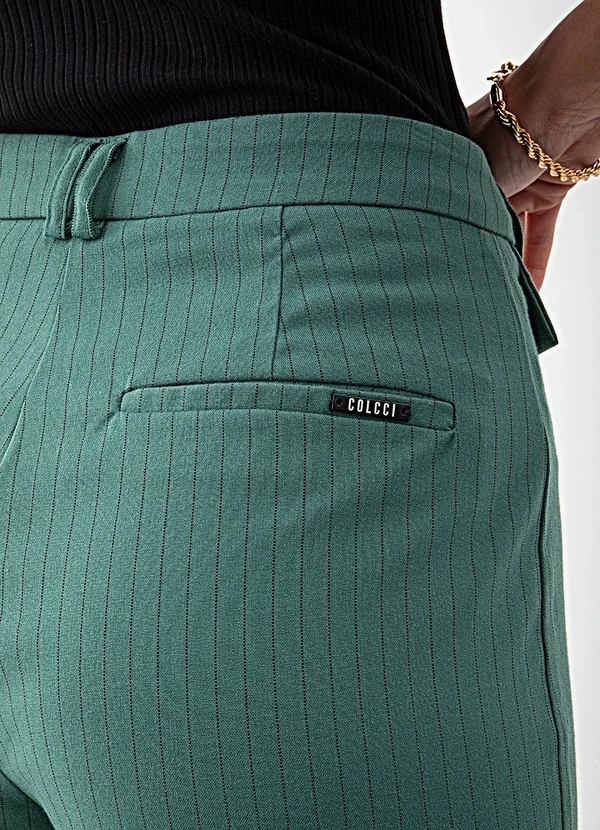 Colcci - Calça Listrada Verde 7