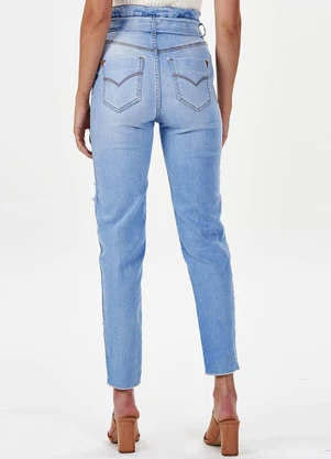 Outlet - Calca Mom Jeans Azul - OUTLET