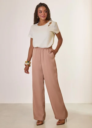 Naguchi - Calca Pantalona com Elastico Biscuit  - NAGUCHI