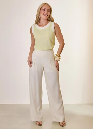 Naguchi - Calca Pantalona com Pregas Blue Energy  - NAGUCHI