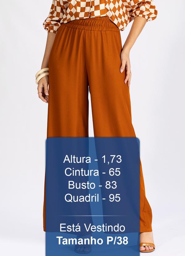 Hering - Calça Pantalona em Viscose Marrom 5