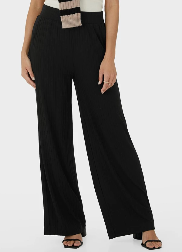 Calca Wide Leg CalÃ§a Clochard Com Elastico Linho CalÃ§a Jeans