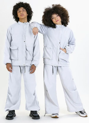 Soft Bonni - Calça Teen em Microfibra Cargo Branco - SOFT BONNI