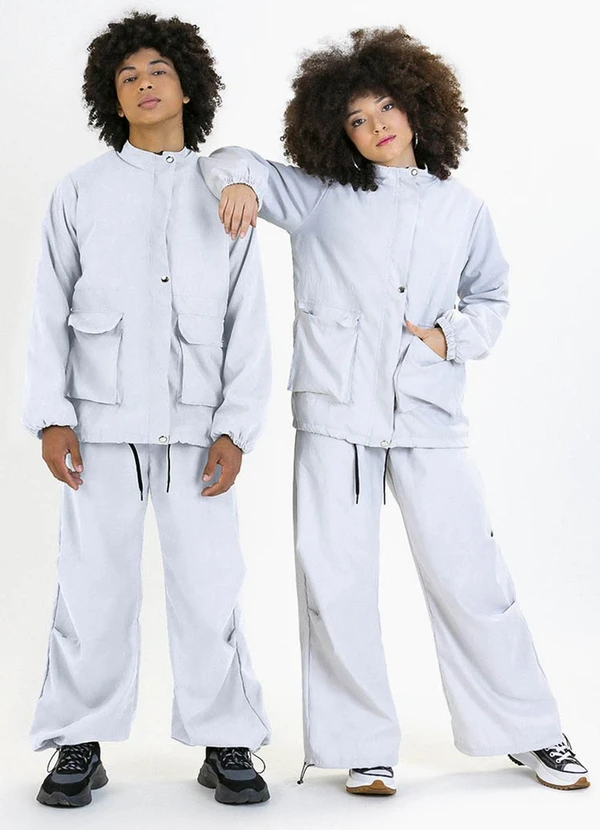 Soft Bonni - Calça Teen em Microfibra Cargo Branco