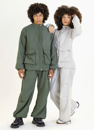 Soft Bonni - Calça Teen em Microfibra Cargo Verde - SOFT BONNI