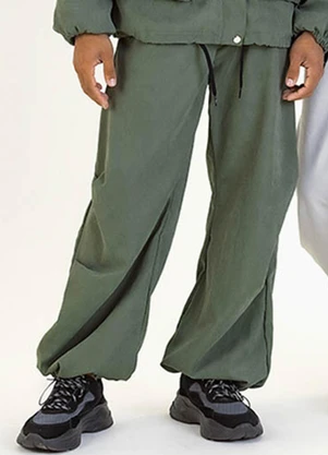 Soft Bonni - Calça Teen em Microfibra Cargo Verde - SOFT BONNI