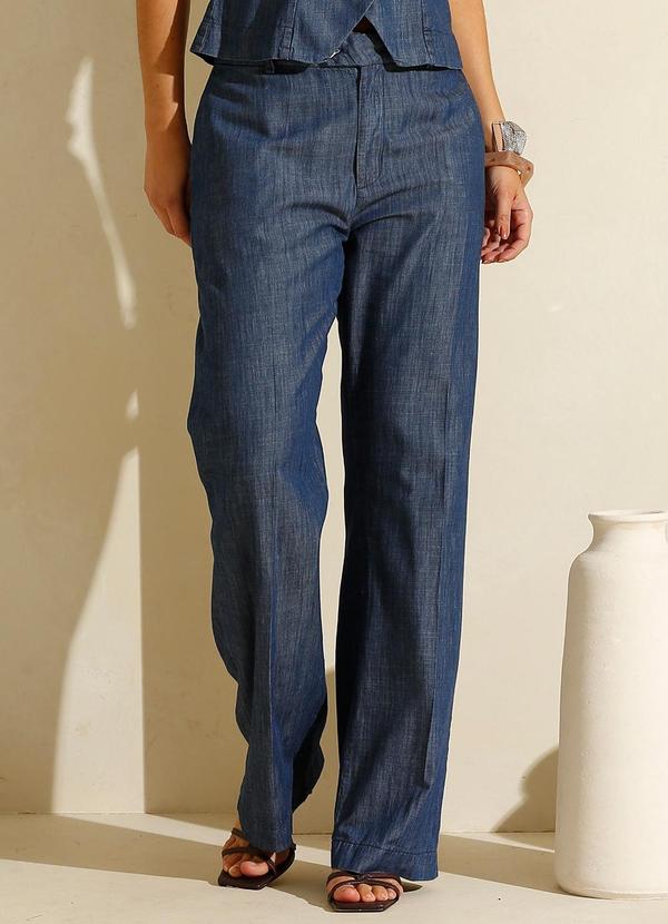 Rafree - Calça Wide Feminina London Azul 1