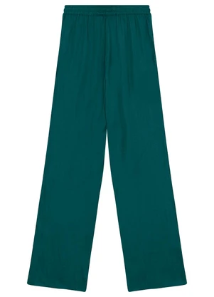 Enfim - Calça Wide Leg Acetinada Verde Petróleo - ENFIM