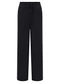 Lunender - Calça Wide Leg com Cós Elástico em Viscose Bordo - variação: Preto