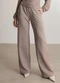 Lunender - Calça Wide Leg em Moletom Denim Marrom - variação: Cinza