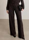 Lunender - Calça Wide Leg em Moletom Denim Marrom - variação: Marrom