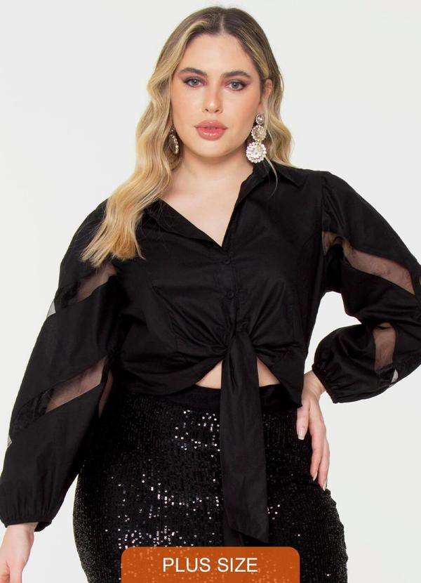 Gatabakana - Camisa Chic Mais Gata Preto