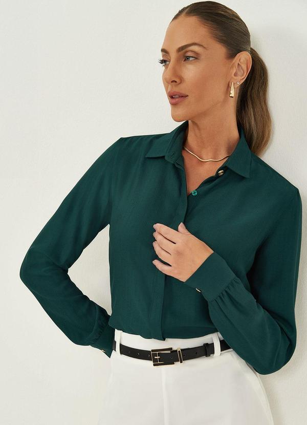 Principessa - Camisa de Viscose Mandy Verde