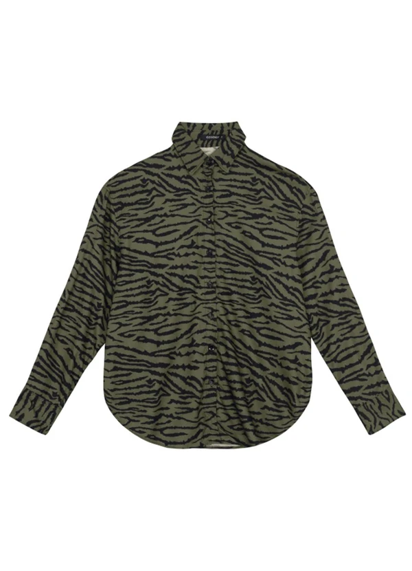 Essendi - Camisa Feminina Animal Print Azul 3